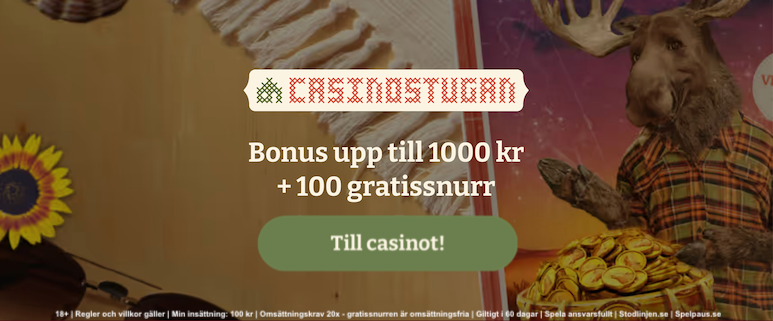 Casinostugan free spins utan omsättningskrav
